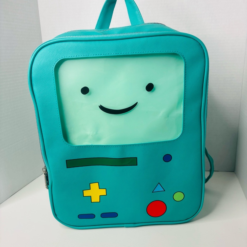 Bioworld Teal Cartoon Gaming Backpack with Multicolor Buttons